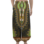 Orange And Black African Dashiki Print Lantern Pants