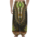 Orange And Black African Dashiki Print Lantern Pants