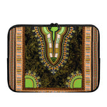 Orange And Black African Dashiki Print Laptop Sleeve