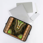 Orange And Black African Dashiki Print Laptop Sleeve