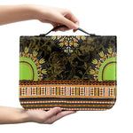 Orange And Black African Dashiki Print Leather Bible Cover