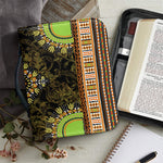 Orange And Black African Dashiki Print Leather Bible Cover