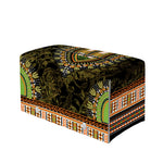 Orange And Black African Dashiki Print Leather Tissue Box Cover