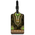 Orange And Black African Dashiki Print Luggage Tag