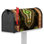 Orange And Black African Dashiki Print Mailbox Cover