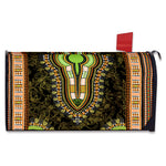 Orange And Black African Dashiki Print Mailbox Cover