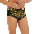 Orange And Black African Dashiki Print Men's Briefs