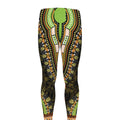 Orange And Black African Dashiki Print Men's Leggings
