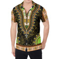 Orange And Black African Dashiki Print Men's Shirt
