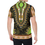 Orange And Black African Dashiki Print Men's Shirt