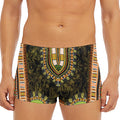 Orange And Black African Dashiki Print Men's Short Boxer Briefs