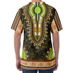 Orange And Black African Dashiki Print Men's Velvet T-Shirt