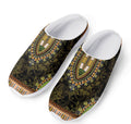 Orange And Black African Dashiki Print Mesh Casual Shoes