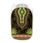 Orange And Black African Dashiki Print Mesh Laundry Hamper
