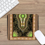 Orange And Black African Dashiki Print Mouse Pad