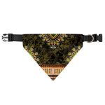 Orange And Black African Dashiki Print Over The Collar Dog Bandana