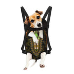 Orange And Black African Dashiki Print Pet Carrier Backpack