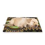 Orange And Black African Dashiki Print Pet Cooling Mat Cover