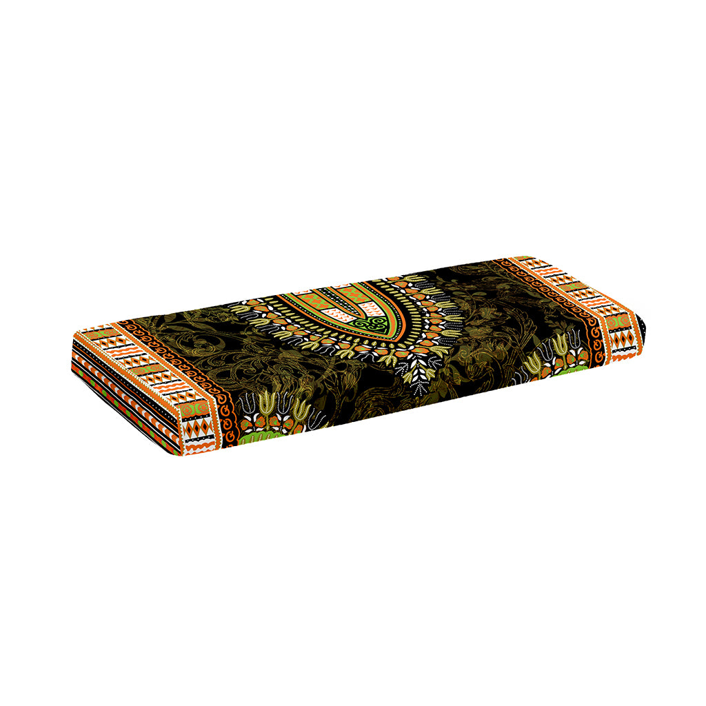 Orange And Black African Dashiki Print Piano Keyboard Cover