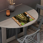 Orange And Black African Dashiki Print Placemat