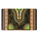 Orange And Black African Dashiki Print Polyester Doormat