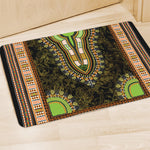 Orange And Black African Dashiki Print Polyester Doormat