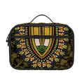 Orange And Black African Dashiki Print Portable Lunch Bag