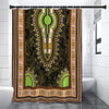 Orange And Black African Dashiki Print Premium Shower Curtain