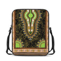 Orange And Black African Dashiki Print Rectangular Crossbody Bag