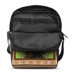 Orange And Black African Dashiki Print Rectangular Crossbody Bag