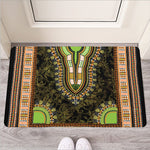 Orange And Black African Dashiki Print Rubber Doormat
