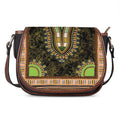 Orange And Black African Dashiki Print Saddle Bag