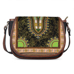 Orange And Black African Dashiki Print Saddle Bag