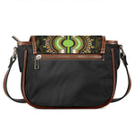 Orange And Black African Dashiki Print Saddle Bag