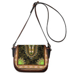 Orange And Black African Dashiki Print Saddle Bag