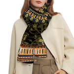 Orange And Black African Dashiki Print Scarf