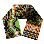 Orange And Black African Dashiki Print Scarf