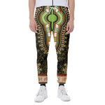 Orange And Black African Dashiki Print Scuba Joggers