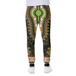 Orange And Black African Dashiki Print Scuba Joggers