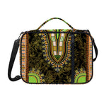 Orange And Black African Dashiki Print Shoulder Strap Bible Bag