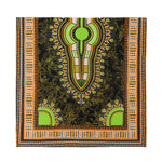 Orange And Black African Dashiki Print Silk Bandana