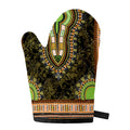 Orange And Black African Dashiki Print Single Oven Mitt
