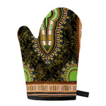 Orange And Black African Dashiki Print Single Oven Mitt