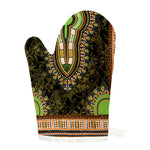 Orange And Black African Dashiki Print Single Oven Mitt