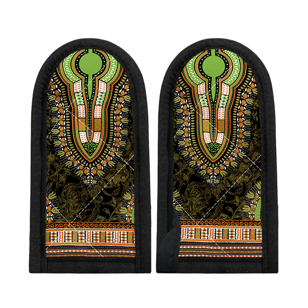 Orange And Black African Dashiki Print Skillet Handle Cover