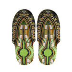 Orange And Black African Dashiki Print Slippers