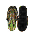 Orange And Black African Dashiki Print Slippers