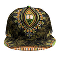 Orange And Black African Dashiki Print Snapback Cap
