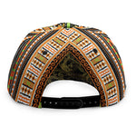 Orange And Black African Dashiki Print Snapback Cap