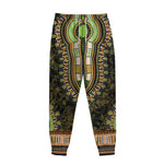 Orange And Black African Dashiki Print Sweatpants